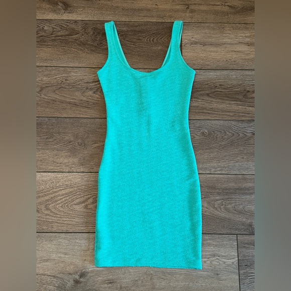 Bershka Turquoise Knit Tank Dress - Picture 4 of 16